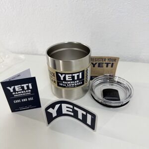 YETI Rambler 10 oz Lowball Tumbler with Magslider Lid Stainless Steel